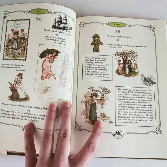 1979 The Illuminated Book of Days HC Book Kate Greenaway, Kay & Marshall Lee - Picture 7 of 10